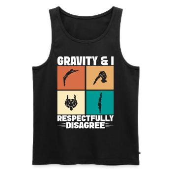 Diving diving board - Men's Premium Organic Tank Top - black - Front - Michal (187cm)