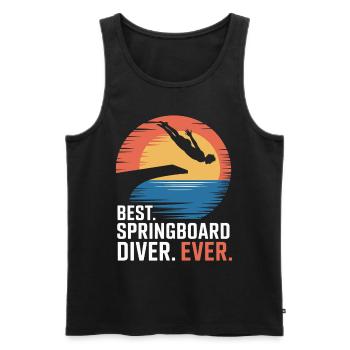 Kunstspringen Turmspringer Sprungbrett - Männer Premium Bio Tank Top - Schwarz - Vorne - AI Model Male 178 light (178cm)