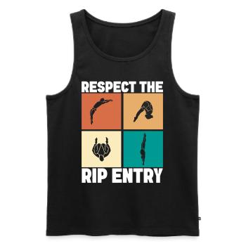 Diving diving board - Men's Premium Organic Tank Top - black - Front - Michal (187cm)