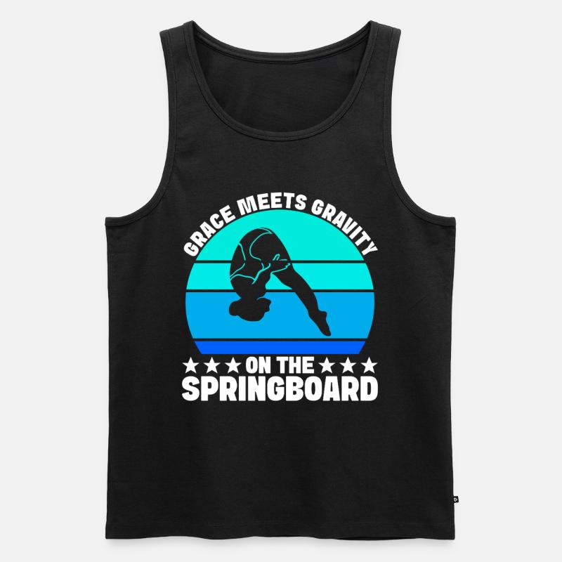 Diving diving board - Men's Premium Organic Tank Top - black