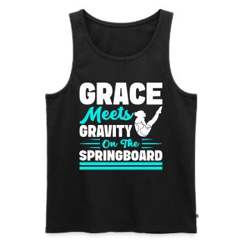 Kunstspringen Turmspringer Sprungbrett - Männer Premium Bio Tank Top - Schwarz - Vorne - Michal (187cm)