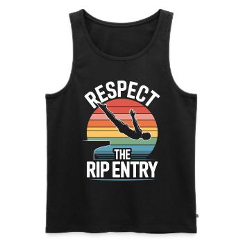Kunstspringen Turmspringer Sprungbrett - Männer Premium Bio Tank Top - Schwarz - Vorne - AI Model Male 178 light (178cm)