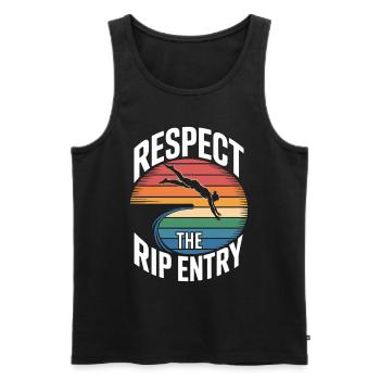 Diving diving board - Men's Premium Organic Tank Top - black - Front - Michal (187cm)