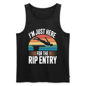 Kunstspringen Turmspringer Sprungbrett - Männer Premium Bio Tank Top - Schwarz - Vorne - AI Model Male 178 light (178cm)