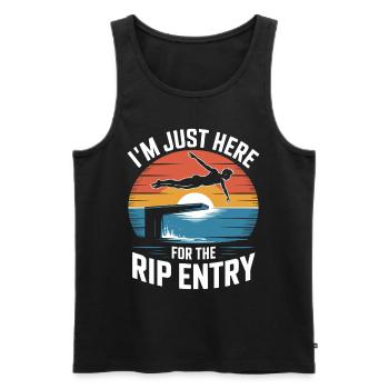Kunstspringen Turmspringer Sprungbrett - Männer Premium Bio Tank Top - Schwarz - Vorne - AI Model Male 178 light (178cm)