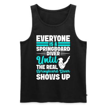 Diving diving board - Men's Premium Organic Tank Top - black - Front - Michal (187cm)