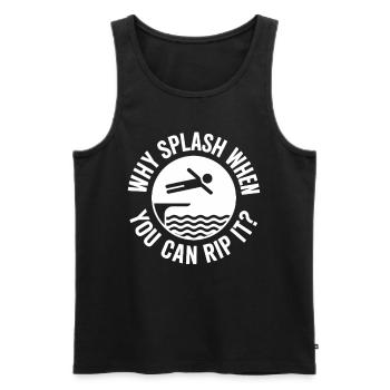 Kunstspringen Turmspringer Sprungbrett - Männer Premium Bio Tank Top - Schwarz - Vorne - Michal (187cm)