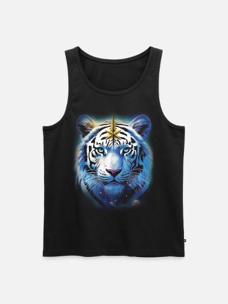 BLUE TIGER TRIBAL NATURE ÈSPRIT NATURE - Men's Premium Organic Tank Top - black