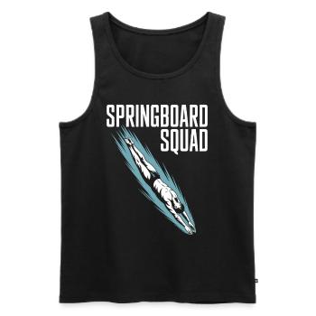Kunstspringen Turmspringer Sprungbrett - Männer Premium Bio Tank Top - Schwarz - Vorne - Michal (187cm)