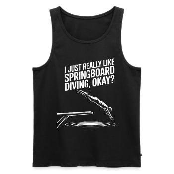 Kunstspringen Turmspringer Sprungbrett - Männer Premium Bio Tank Top - Schwarz - Vorne - Michal (187cm)