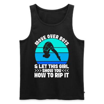 Diving diving board - Men's Premium Organic Tank Top - black - Front - Michal (187cm)