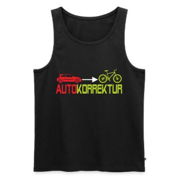 Autokorrektur Auto Fahrrad Umeltschutz - Männer Premium Bio Tank Top - Schwarz - Vorne - AI Model Male 178 light (178cm)