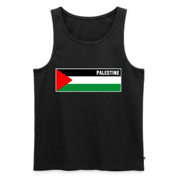 Soutien Palestine - Débardeur bio Premium Homme - noir - Devant - Michal (187cm)