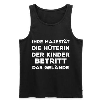 Die Hüterin der Kinder betritt das Gelände - Männer Premium Bio Tank Top - Schwarz - Vorne - Michal (187cm)