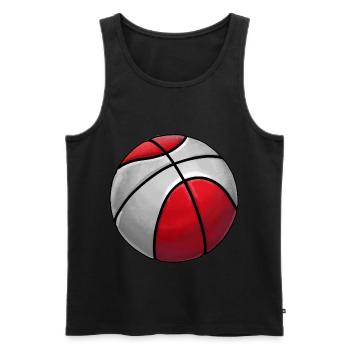 Cool Basketball Sticker Basketball Club - Débardeur bio Premium Homme - noir - Devant - Michal (187cm)