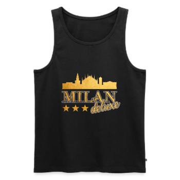 Milan Milan Italy City Skyline Home Love - Men's Premium Organic Tank Top - black - Front - Michal (187cm)