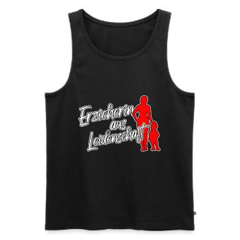 Erzieherin Kindergarten Kita Beruf Spruch - Männer Premium Bio Tank Top - Schwarz - Vorne - Michal (187cm)