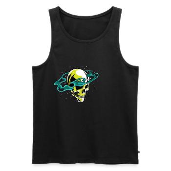 Cerebral Storm Selenophilic Gift - Men's Premium Organic Tank Top - black - Front - AI Model Male 178 light (178cm)