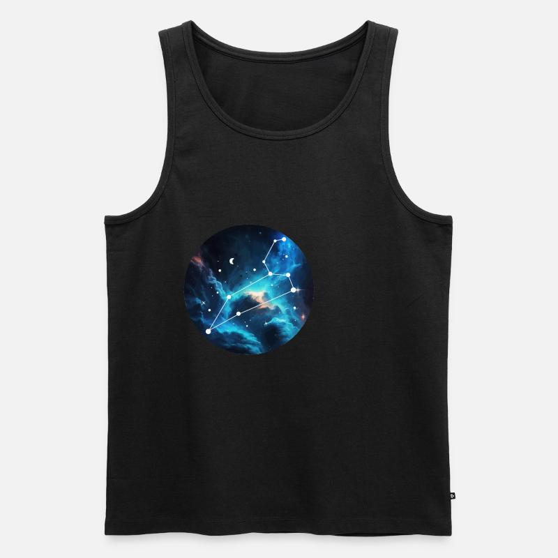 Löwe - Männer Premium Bio Tank Top - Schwarz