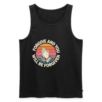 Forgive And You Will Be Forgiven 18 - Männer Premium Bio Tank Top - Schwarz - Vorne - Michal (187cm)