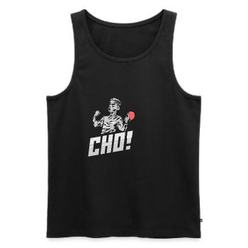 Cho le jubel Tischtennis Meister Geschenk Gewinnen - Männer Premium Bio Tank Top - Schwarz - Vorne - AI Model Male 178 light (178cm)