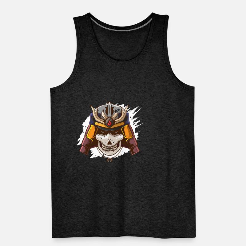 Samurai helmet armor skeleton helmet warrior fallen Men's Premium Organic Tank Top