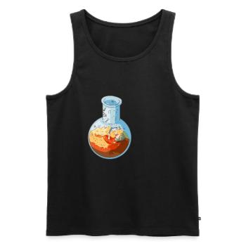 Biology Vial Woman Reading Book Feminism Science - Men's Premium Organic Tank Top - black - Front - Michal (187cm)