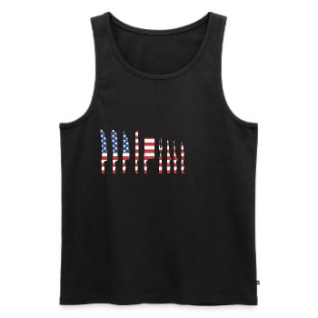 American Flag Küche Metzger Messer Set - Männer Premium Bio Tank Top - Schwarz - Vorne - AI Model Male 178 light (178cm)