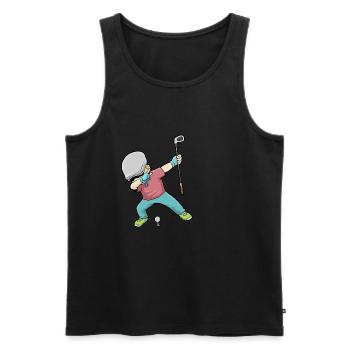 Dab Golf Tupfen Golf Golf Golfer - Männer Premium Bio Tank Top - Schwarz - Vorne - Michal (187cm)