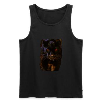 BLACK PANTHER - Men's Premium Organic Tank Top - black - Front - AI Model Male 178 light (178cm)
