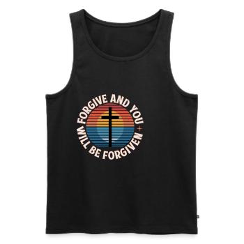Forgive And You Will Be Forgiven 19 - Männer Premium Bio Tank Top - Schwarz - Vorne - Michal (187cm)