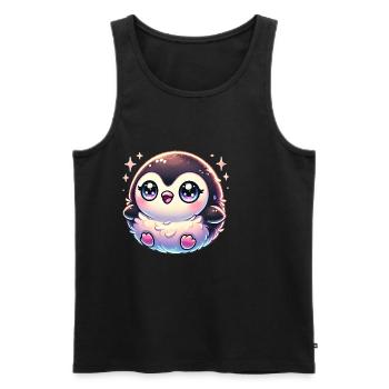 Super Cute Kawaii Baby Penguin - Männer Premium Bio Tank Top - Schwarz - Vorne - Michal (187cm)