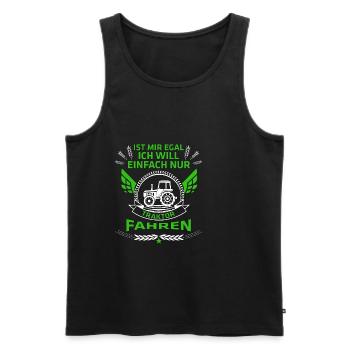 Landwirt Shirt · Traktor Liebe · Einfach Geschenk - Männer Premium Bio Tank Top - Schwarz - Vorne - AI Model Male 178 light (178cm)