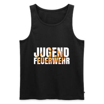 Jugendfeuerwehr feuer - Männer Premium Bio Tank Top - Schwarz - Vorne - Michal (187cm)