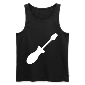 Screwdriver Craft Tool Artisan - Men's Premium Organic Tank Top - black - Front - AI Model Male 178 light (178cm)