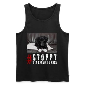 Tierschutz Tierrechte Tierschützer Veganer Vegan - Männer Premium Bio Tank Top - Schwarz - Vorne - AI Model Male 178 light (178cm)