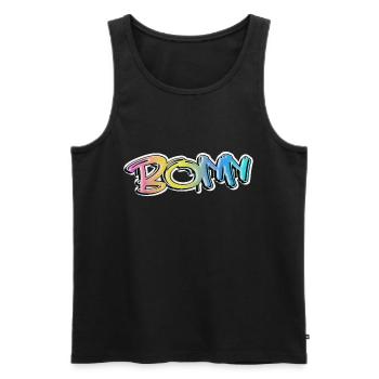 Bonn Allemagne Ville Graffiti Pulvérisateur - Débardeur bio Premium Homme - noir - Devant - Michal (187cm)