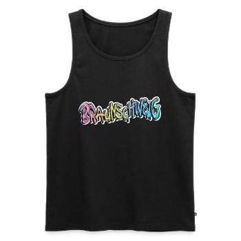 Braunschweig Deutschland Graffiti Spray Sprayer - Männer Premium Bio Tank Top - Schwarz - Vorne - Michal (187cm)