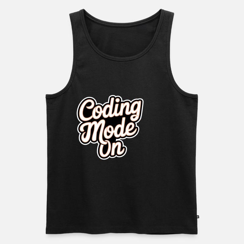 Coding Mode On 17 - Männer Premium Bio Tank Top - Schwarz