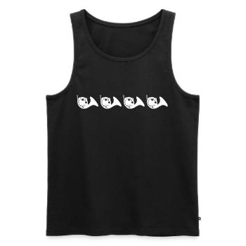 Cors français rétro - Débardeur bio Premium Homme - noir - Devant - AI Model Male 178 light (178cm)