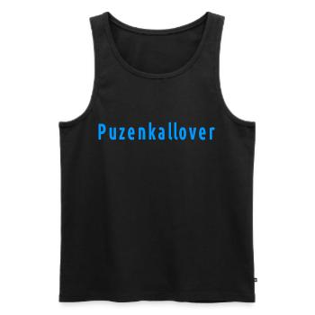 Puzenkallover - Men's Premium Organic Tank Top - black - Front - AI Model Male 178 light (178cm)