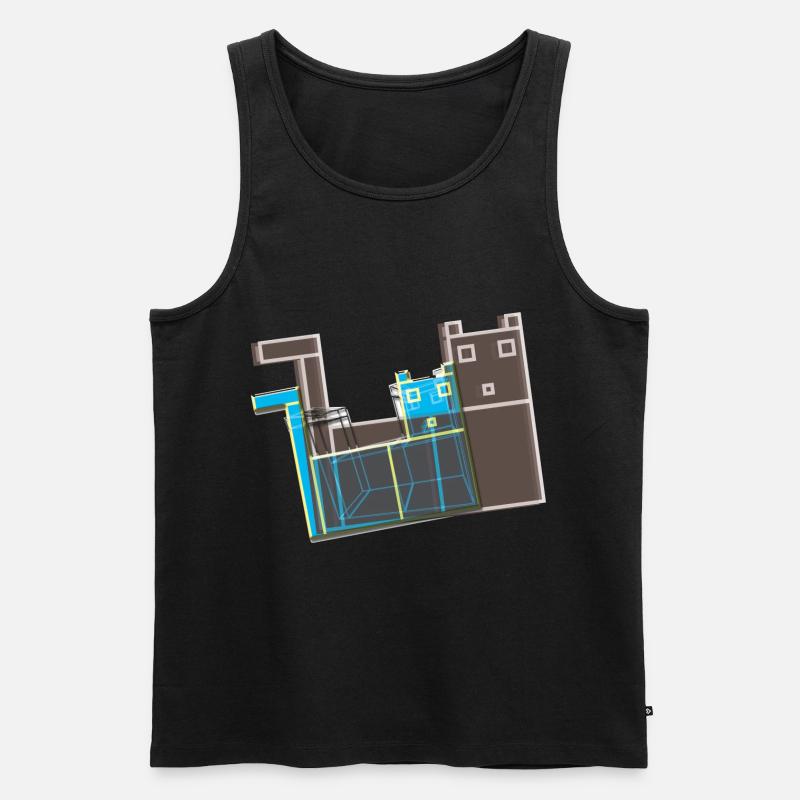 CAT FIVE - Men's Premium Organic Tank Top - black