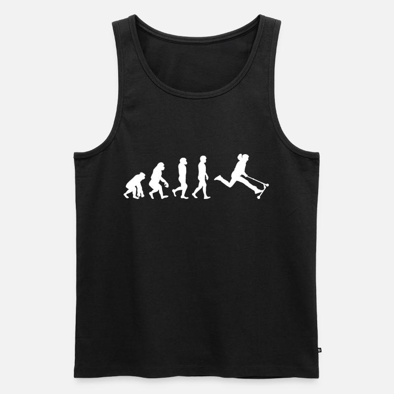 Stunt Scooter Freestyle Scootering Evolution - Männer Premium Bio Tank Top - Schwarz