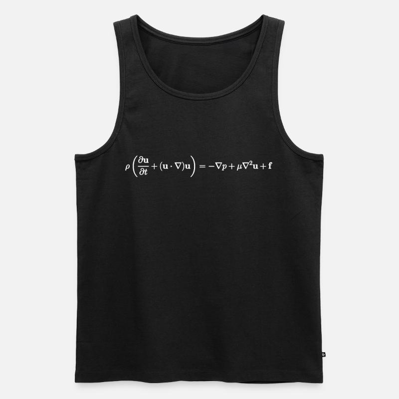 Équation de Navier Stokes : Mecha fluide de physique nerd - Débardeur bio Premium Homme - noir