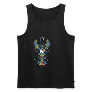 Signe du zodiaque anniversaire Zodiac cadeau - Débardeur bio Premium Homme - noir - Devant - AI Model Male 178 light (178cm)