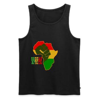 Reggae Africa - Männer Premium Bio Tank Top - Schwarz - Vorne - Michal (187cm)