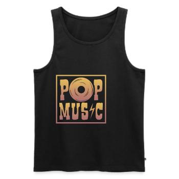 Musique pop femme, kpop, vietnam, anime, musique, gosse - Débardeur bio Premium Homme - noir - Devant - AI Model Male 178 light (178cm)