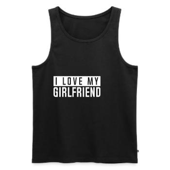 I Love My Girlfriend - Männer Premium Bio Tank Top - Schwarz - Vorne - AI Model Male 178 light (178cm)