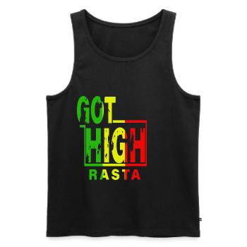 Got high rasta - Men's Premium Organic Tank Top - black - Front - AI Model Male 178 light (178cm)
