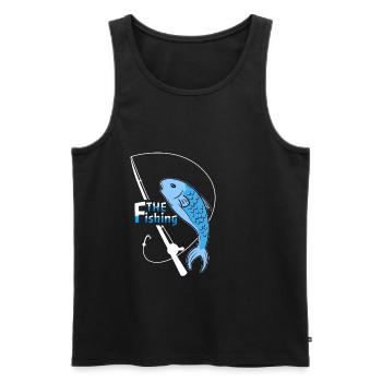 The fishing - Men's Premium Organic Tank Top - black - Front - AI Model Male 178 light (178cm)